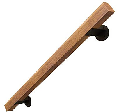 Holzhandlauf mit komplettem Set, rutschfestes Treppengeländer, Holzgeländer für drinnen und draußen, ältere Kinder, Dachboden-Sicherheits-Handhaltegriff (Größe: 2,8 m (9 Fuß)) (6 m (19,5 Fuß))