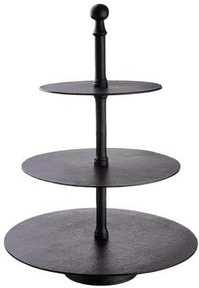 BUTLERS Etagere 3-stufig rund Höhe 66cm aus Eisen -Showtime- Serviergestell mit 3 Etagen | Servierständer für Brot, Obst, Kuchen, Muffins | Dekoteller, Etagenständer für Tisch- & Party Deko