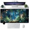 CYZFF Schreibtischunterlage mit Pflanzen-Motiv großes Gaming-Mauspad erweiterte Tastatur-Pad Stadtansicht ästhetische XXL-Mauspad 80 x 40 cm Bürodekoration niedliches SBD-40X80CM