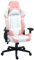 HOMCOM Sedia da Gaming in Finta Pelle Reclinabile Fino 155°, Sedia per Scrivania Stile Racing con Supporto Lombare, Braccioli e Altezza Regolabili, Rosa