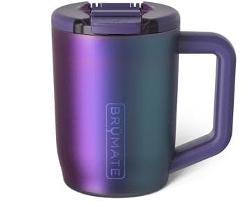 BrüMate Müv - 15oz 100% Leak Proof Insulated Coffee Mug with Handle & Lid - Stainless Steel Coffee Travel Mug - Double Walled Coffee Cup (Dark Aura)