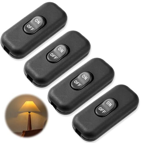 4 Pezzi Lnterruttore Lampada,6A 250V Interruttore Bipolare