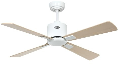 CasaFan ECO NEO III 103 WiFi Deckenventilator, Energiesparender & leiser Ventilator mit hochwertigen Holzflügeln, 6 Geschwindigkeiten mit Fernbedienung, für Räume bis 13 qm & Schrägen bis 23°