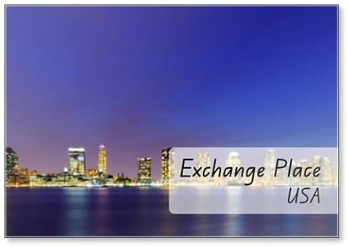 Exchange Place, New Jersey, Fridge Magnet
