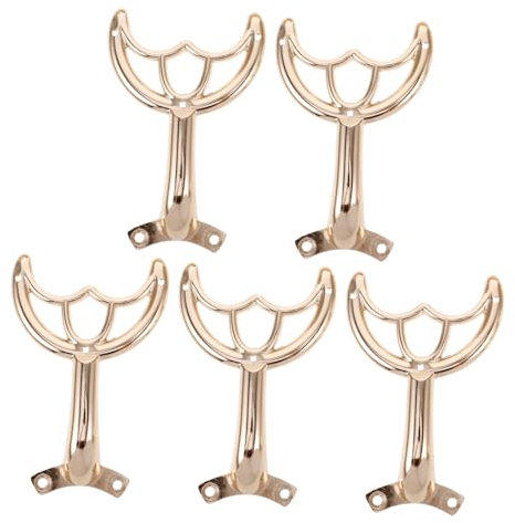 Mikinona Soporte de Ventilador de Techo 5 Piezas Brazos de Repuesto para Metal Dorado Accesorios de Instalación y Reparación para y Reemplazo