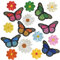 16pcs Parches Ropa Termoadhesivos, Parches Mochila Parches Bordados, Parches Termoadhesivos Para Ropa Flores, Dibujos De Mariposas, Adecuado Para Vaqueros, Camisas, Sombreros, Abrigos, Bolsos Parches