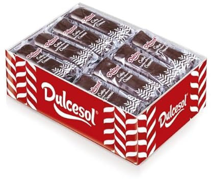 Cañas de Crema y Chocolate Dulcesol - 33 Cañas de Chocolate Rellenas de Crema - Envueltas Individualmente - Caja 2,8 kg.