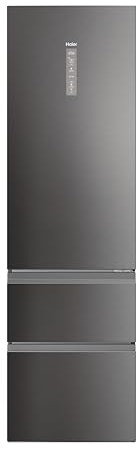 Haier 3D 60 Series 7 Pro HTW7620CNMP - Frigorífico Combi, WIFI, Botellero, Tecnología Antibacterias, 414L, My Zone, Cajón Humidity Zone, TotalNoFrost, An 59,5cm, Motor Inverter, Daylight, Inox Oscuro