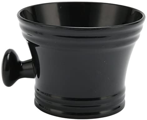 TIKATARER Bol de Rasage, Bol de Savon de Rasage Noir Portable de Grande capacité, Tasse de Rasage avec Poignée Confortable pour Barbier et Usage Domestique
