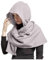 WKAYsIV Orientalisches Halstuch Winterschal Crinkle Vintage Weicher Schal Halstuch Batik (Light Gray, One Size)