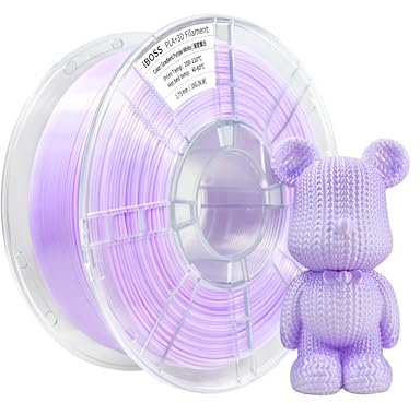 iBOSS Seide Gradient PLA+3D Drucker Filament 1,75+/-0,02 mm, 1 kg Spule (2,2lbs) Zweifarbiges PLA Pro 3D-Filament, Passend für die meisten FDM-Drucker (Farbverlauf Lila Weiß)