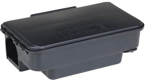 vidaXL Mausefallen 6 STK. Schwarz 22x12,5x7,5 cm, Rattenbox, Köderstation, Mäuseköder, Köderbox, Nagerköderstation, Rattenköderstation, Rattenköderbox