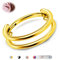 BodyBonita G23 Titan Knorpel Ohrring Gestapelter Clicker 16G Doppelt Septum Piercing Conch Shmuck Tragus Daith Helix Ohrringe Nasenring Creolen für Frauen Männe Gold 10 mm