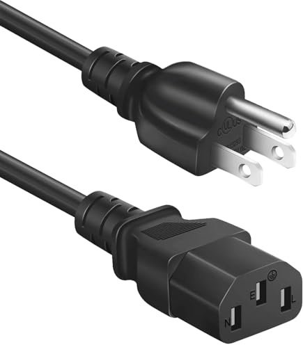3 Prong AC Power Cord Compatible with ION Block Rocker iPA76C iPA76A iPA76S IPA23 Block Party & Live 18AWG ION Pathfinder 2 3 4 Speaker Music Accent Guitar Amplifier Cable