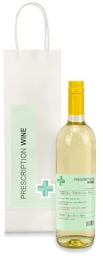 Personalised Prescription Wine Label & Gift Bag Funny Alcohol Vinyl Sticker Novelty Gift Birthday Anniversary Funny Gifts for Women & Men. Prescription Prosecco Gifts for Women.