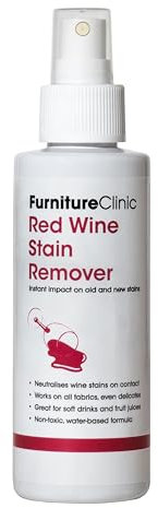 Furniture Clinic Red Wine Stain Remover - Easily Remove Red Wine Stains From Carpets, Clothes, and Upholstery (125ml)