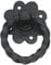 Kooples Hardware Black Antique Gate Handle – Traditional Ring-Style Door Knocker Handle Only (Rustic Wrought Iron Finish)