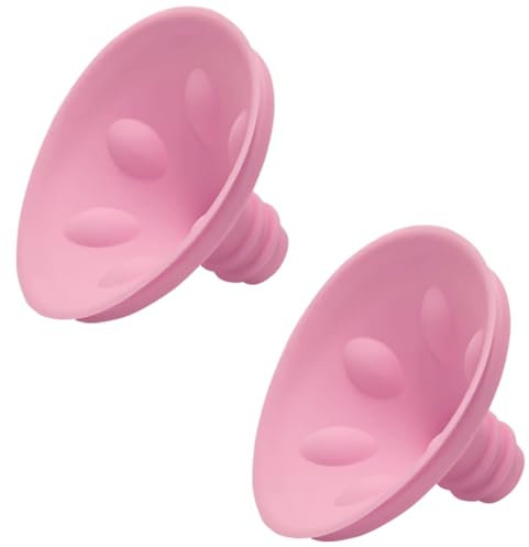 2Pcs Pink Breast Pump Flange Cushion for 24mm Shields Replace Flange Inserts Compatible with Spectra Pump Parts Massage Cushions Reduce Nipple Tunnel (21mm)