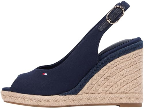 Tommy Hilfiger Damen Flag High Wedge Espad Slingback Fw0fw09343Keil-Espadrilles