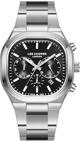 Lee Cooper Herren-Armbanduhr Analog Quarz mit Metallarmband LC08169.350