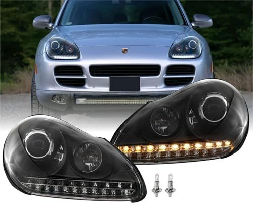 Xenon Scheinwerfer Set Schwarz für Porsche Cayenne 9PA 955 2002–2006 mit LED Blinker
