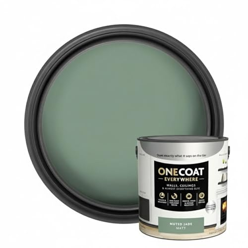UHR One Coat Everywhere Paint, Minimal Disruption, Time Saving, Easy to Apply, Effortless, Enhances Appearance, Advanced Formula, Specially Designed, Ideal for Home Interior, Muted Jade