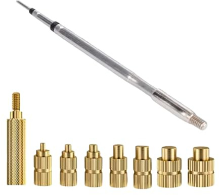 Soldering Iron Tip Head Replacement Insert Hot Melt Brass Embedded Thread Nut Set 2mm-8mm Hot Melt Insets Nut Enduring Insert Soldering Iron Tip Head
