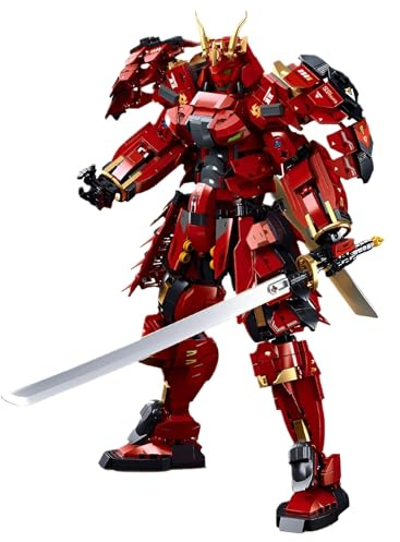PlaySynthe Mecha Roboter Bausteine, 923 Teile Doppelmesser Flow Samurai Mecha Krieger Klemmbausteine, Kreative Mech Roboter Bausatz Modell Spielzeug, Geschenk für Fans und Erwachsene