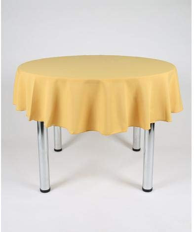 Hope Textiles Mustard 36 Diameter (91cm) Small Round Fabric TABLECLOTH/TABLE CLOTH (Polyester, not cotton)