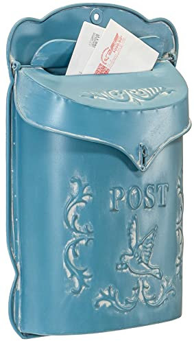 Red Co. Metallbriefkasten, Vintage-Stil, Shabby-Chic, groß, Wandmontage, 28,9 x 38,1 cm