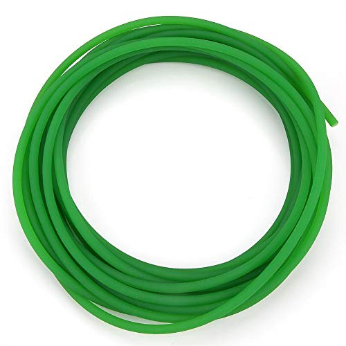 Walfront PU-Getrieberiemen, Hochleistungs-Urethan-Rundriemen, grüne raue Oberfläche, PU-Polyurethan, runder Riemen für Antriebsgetriebe (6 mm x 10 m)