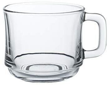 Duralex Taza empilable de ardilla, 220 cc, juego de 6, 4016A R06