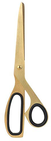 Gold and Black Elegant Unique Beautiful Golden Stainless Steel Scissors, Simplified Golden Scissors, for Home Office