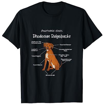 Anatomie eines Rhodesian Ridgebacks | Hund Hunde Dog T-Shirt