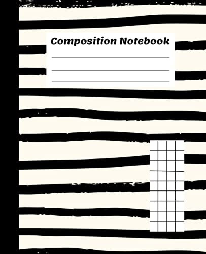 Top Flight Sewn Marble Composition Book: Black/White, Quad Rule, 4 Squares per Inch, (7.5*x*9.25) Inches, 100 Sheets