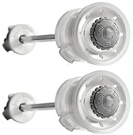 Crushgrind Keramikmahlwerk für Salz-, Pfeffer- oder Gewürzmühlen zum Selbermachen mit einstellbarer Mahlgradeinstellung (135mm, 2er Pack)