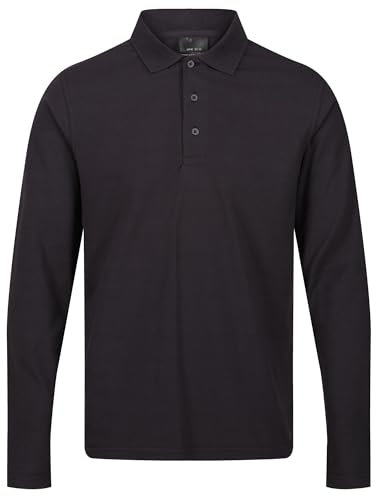 Regatta Professional Mens Pro 65/35 Classic Long Sleeve Polo Shirt - Perfect for Workwear or Casual Seal Grey