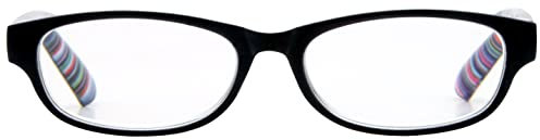 Foster Grant Eye care Milan Reading Glasses, Glossy Black and Blue, 52mm x 16mm 138mm UK