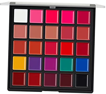 perfk Palette di rossetti professionali a 25 colori Palette di lucidalabbra multicolori opaca per ragazze Kit di trucco non appiccicoso per ragazze