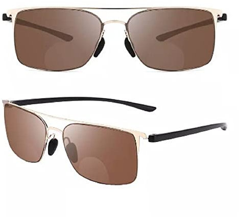 Boston Bifocal Sunglasses (Gold, 3.50, multiplier_x)