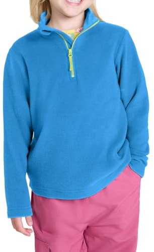 Mountain Warehouse Camber Kids Coral Fleece Top - Lightweight, Quick Drying, Breathable Sweatshirt for Outdoor Activities - Unisex, Suitable for Winter Layering