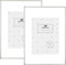 A4(21x29.7cm) Silver Metal Picture Frame with Mat for 6x8'' Set of 2, Narrow Silver Plated Photo Frames A4 With Soft Touch Velvet Backing for Desktop and Wall Décor