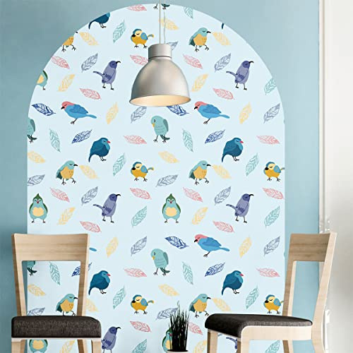 Ambiance Sticker Vliestapete Riesenfresken Vorgekleistert -Degli Uccelli-Bogen - Dekoratives Etikett | H175 x L120 cm