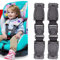 IOSPKKIO® 2 Stück Abschnallschutz Kindersitz, Kindersitz Brustgurt Clip Kindersicherheitsgurt, Sicherheitsgurt Schnalle Gurt, Fahrradsitze, Schnalle für Schulranzen, Schwarz