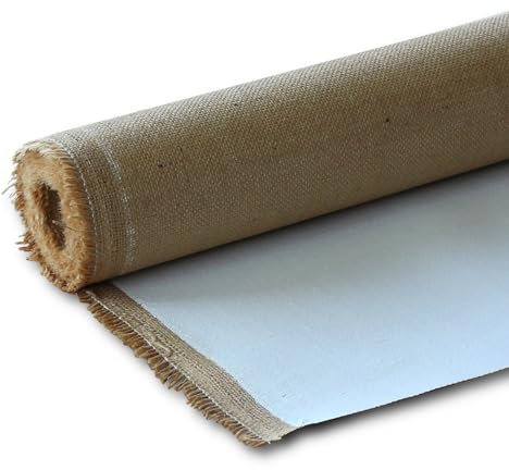 Niik Rouleau de toile à peindre 100 % jute 106 cm / 10 m rouleaux de peinture rouleau toile à peindre