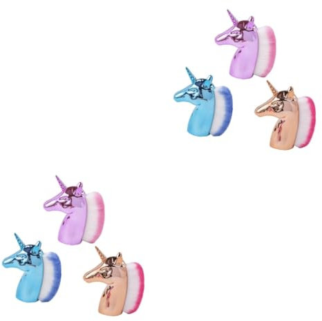 FRCOLOR 6pcs Nail Dust Brush for Cleaning Unicorn Molding Nail Cleaning Brush Cleaner for Powder Dust Removal