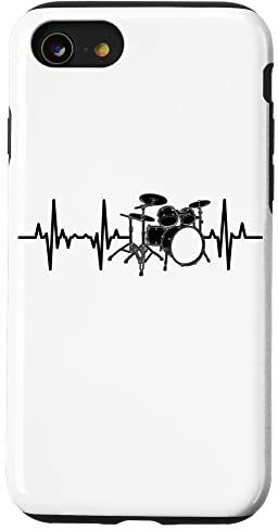 Coque pour iPhone SE (2020) / 7 / 8 Kit de batterie Pulse Line Rock Artist Drum Set