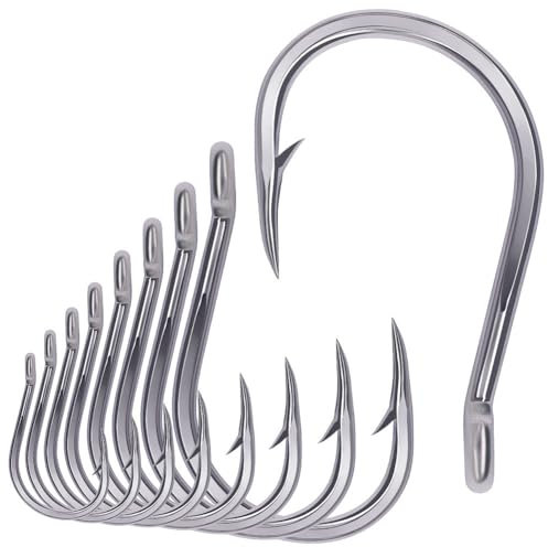 3X-Strong-Octopus-Hooks-Saltwater-Fishing-Circle-Hooks- Stainless Big Game Size 1-13/0