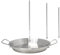 Pfanne mit -Kochplatte, vertikale Spießpfanne Edelstahl 304, vertikale Pfanne mit 3 abnehmbaren (20,3 cm/25,4 cm). Ppq792 (Silver, One Size)