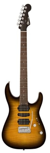 Charvel MJ DK24 Dinky HSH 2PT W Mahogany Antique Burst - E-Gitarre